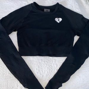 Womens Best workout crop top long sleeve